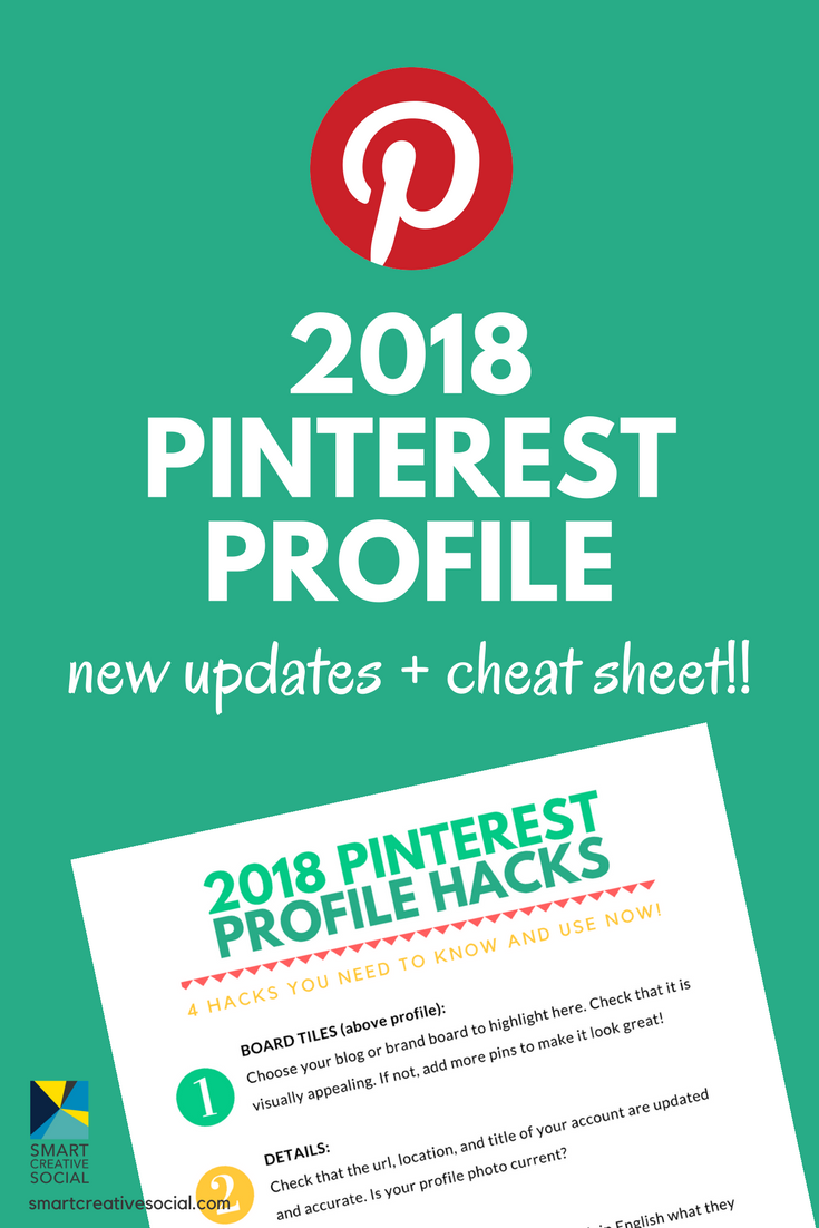 long graphic with text - 2018 Pinterest Profile hacks