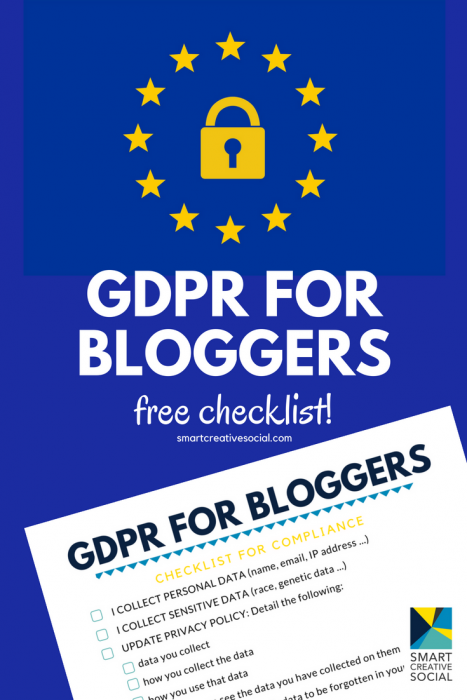 GDPR for bloggers free checklist